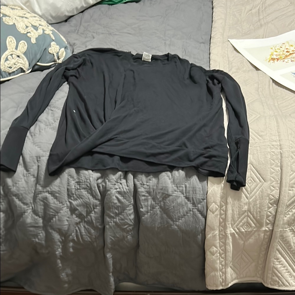 All in Motion Black Relaxed Long Sleeve Hoodie